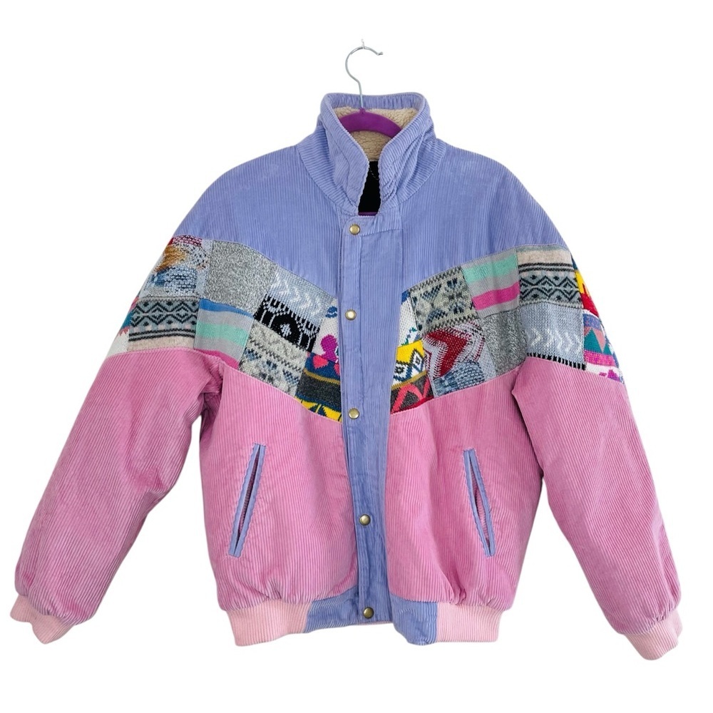 Rarework Studio Sherpa Aztec Bomber Jacket - Picture 2 of 12